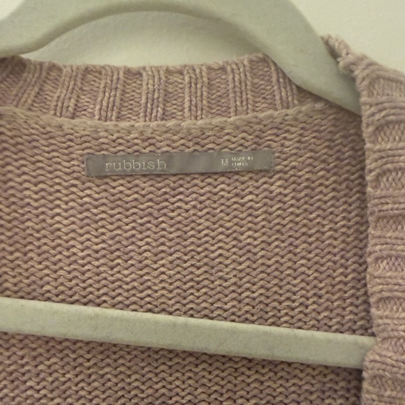 Women's knit Sweater Cardigan light purple / pink - Picture 4 of 4